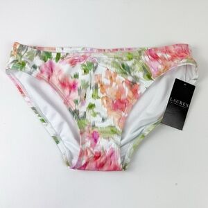 Lauren Ralph Lauren Bikini Bottom Womens US 4 Pink Green Floral Swim NWT